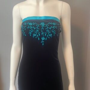 Full length velvet dress